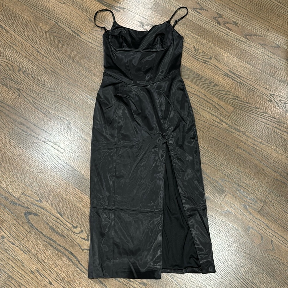 Trendy & Unique black silk dress